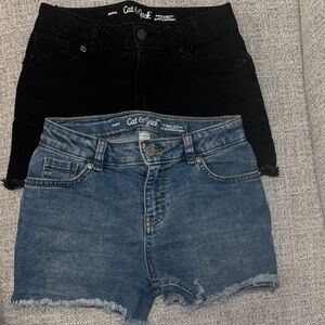 Cat & Jack kids Black and Blue Jean Shorts